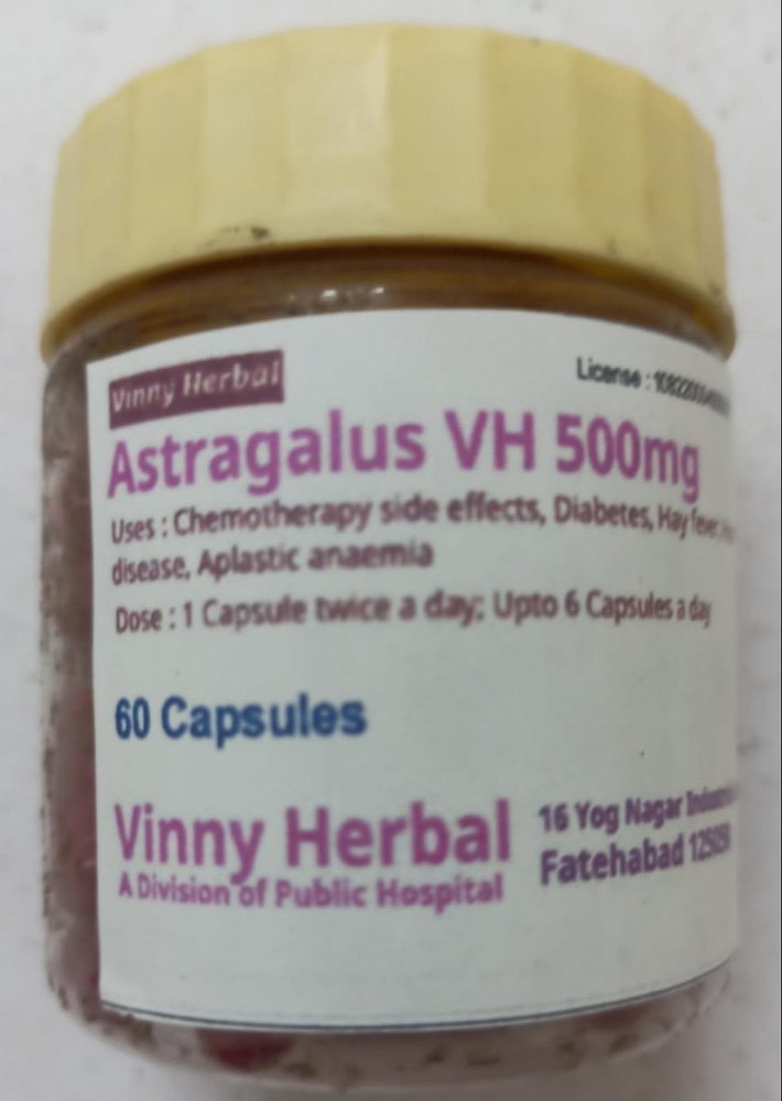 Astragalus VH 500mg Capsules 60 Caps Jar