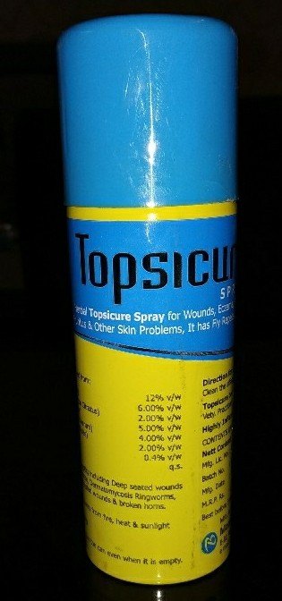 Topsicure Vety Wound Spray, For Clinical, Packaging Size: 100 Ml