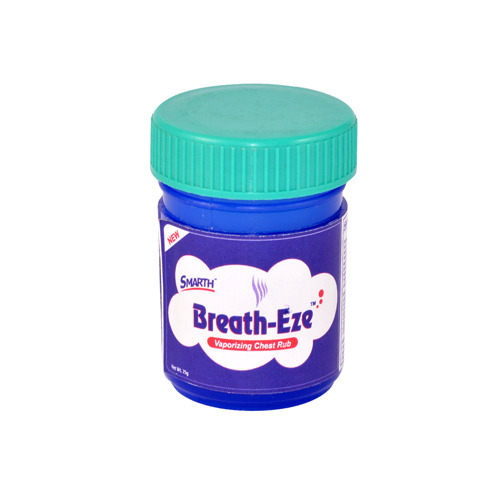 Breath- Eze Vaporizing Chest Rub 0.88 Oz (25g), Packaging Type: Jar