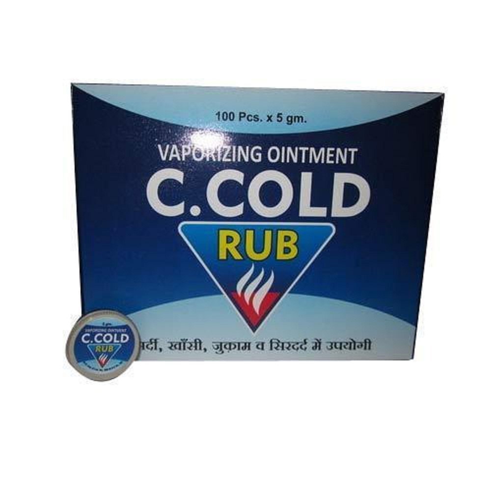 Chandra Vaporizing Ointments C Cold Rub, For Cold, Cough And Headache