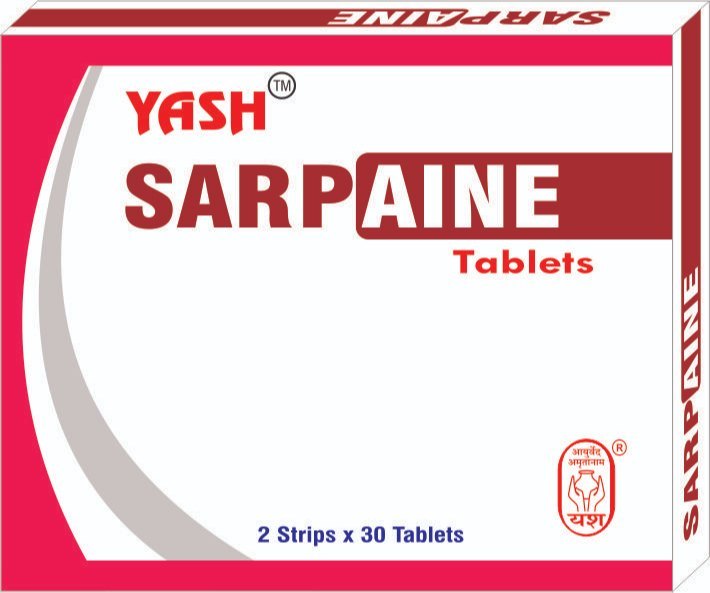 Sarpine Tablets (Hypertension & Insomnia), Shri Yash Remedies, 60 Tabs