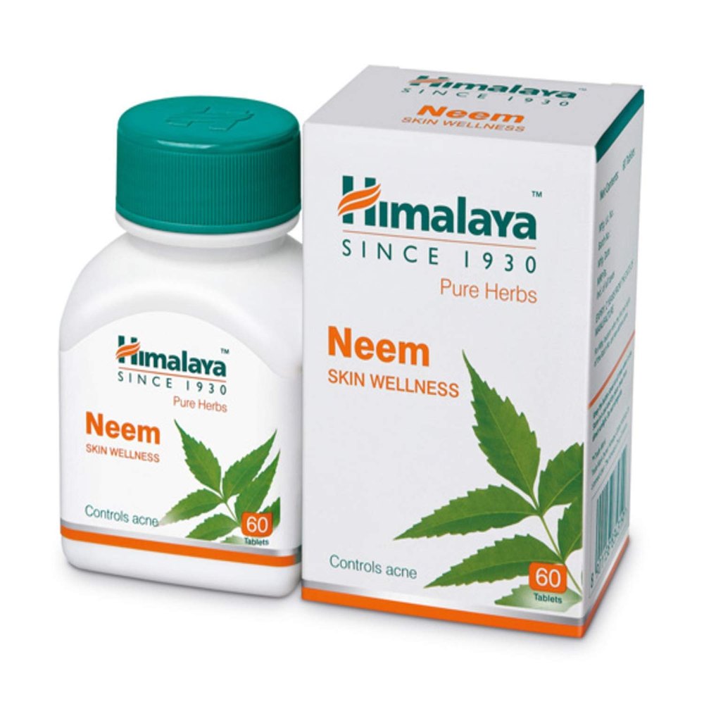 Himalaya Neem Skin Wellness Tablet For Personal, Treatment: Controls Acne