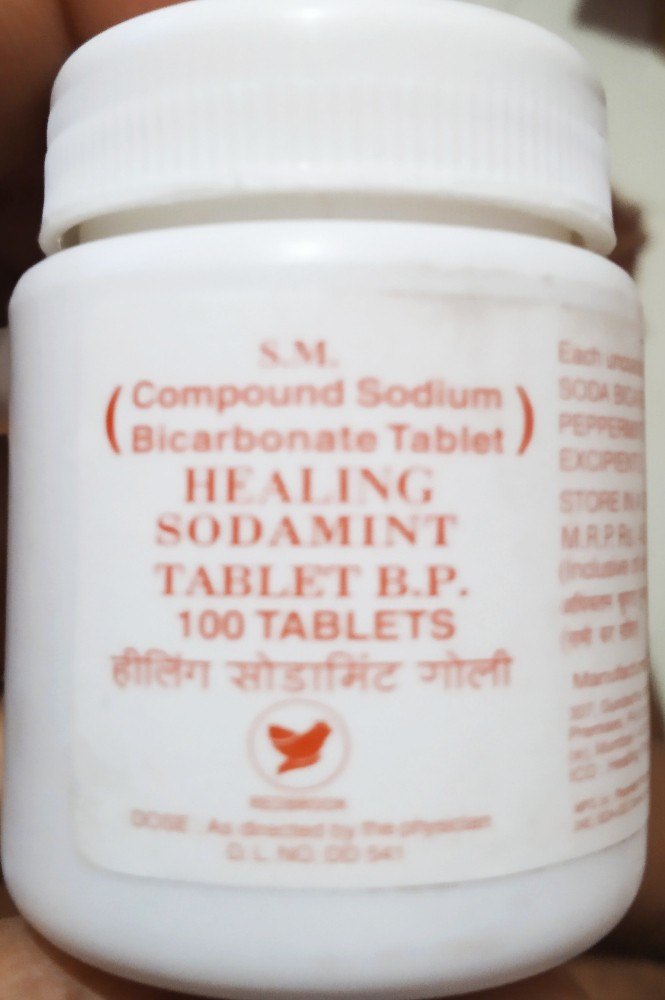 Compound Sodium Bicarbonate Healing Sodamint Tablets, Packaging Type: 100 Tablet, Packaging Size: Bottel