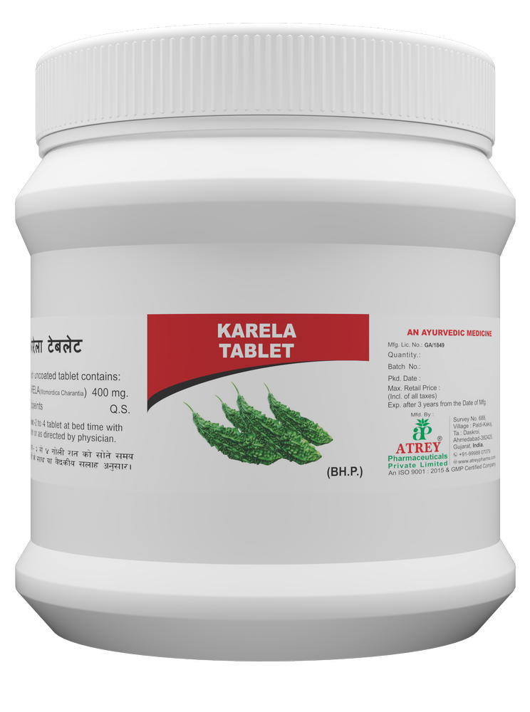 Atrey Pharmaceuticals Private Limited Karela Tablets, Packaging Size: 200 Tablets