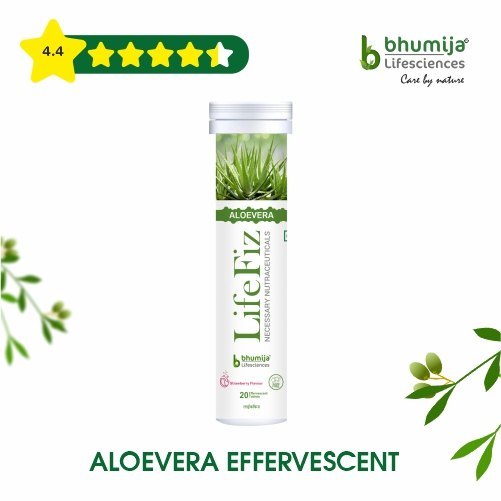 Aloevera Effervescent Tablet 20\'s, Packaging Type: Tube