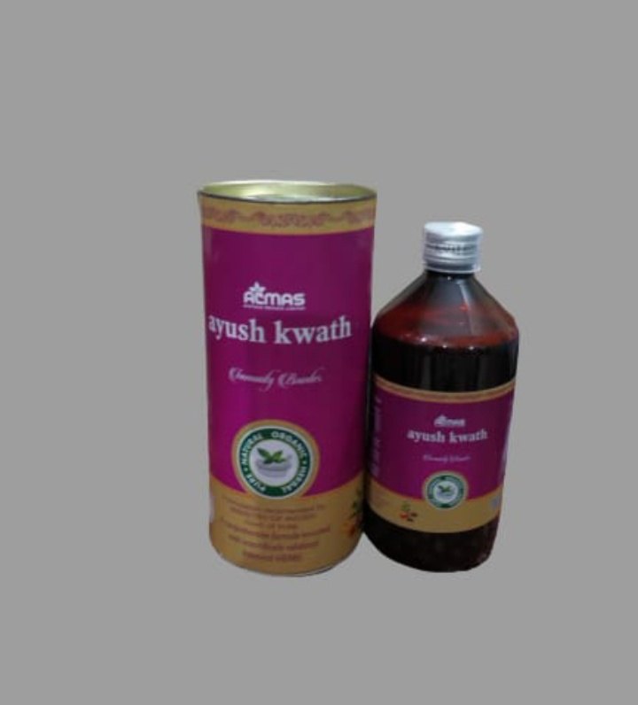 Ayush Kwath Syrup (Ayush Kada), Almas Biotech Pvt Ltd, 500 Ml And 200 Ml