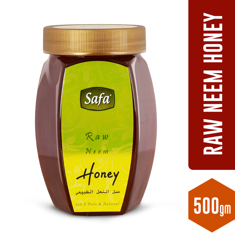 Safa Raw Neem Honey 500g 100% Pure & Natural, Unprocessed, Form: Liquid, Packaging Type: 500 G Jar