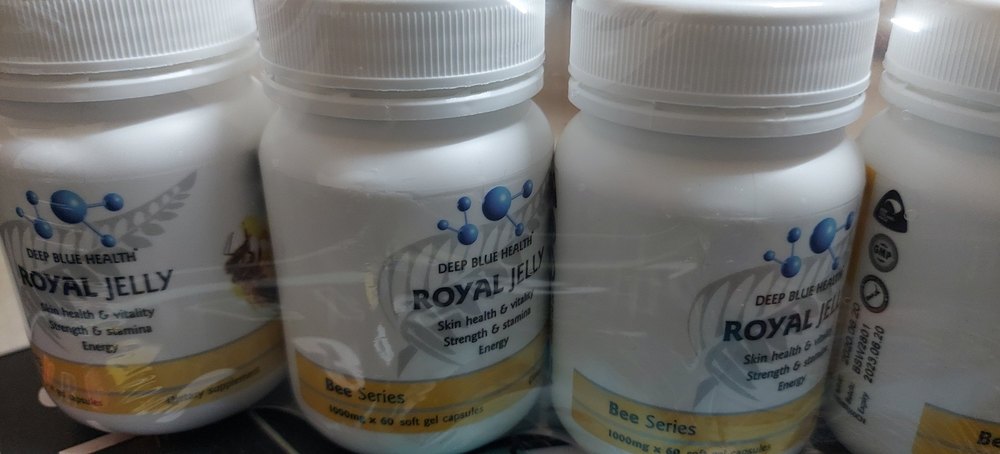 DEEP BLUE Royal Jelly Capsule, Packaging Size: 1000 mg X 60 Capsules img