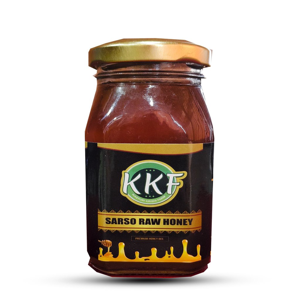 Raw Sarso Honey, 500g, Packaging Type: Bottle img