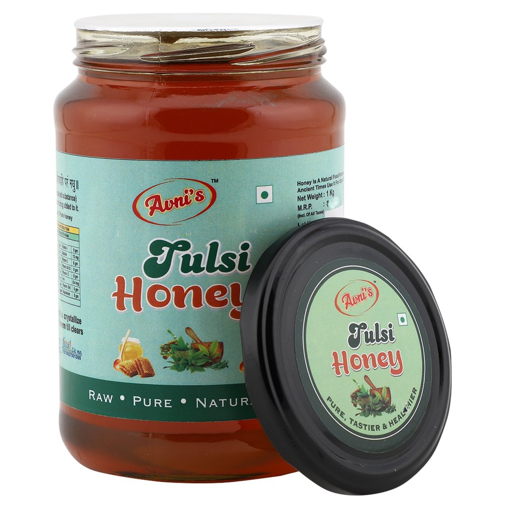 Avni\'s 500g Tulsi Natural Flavoured Honey, Packaging Type: Jar img