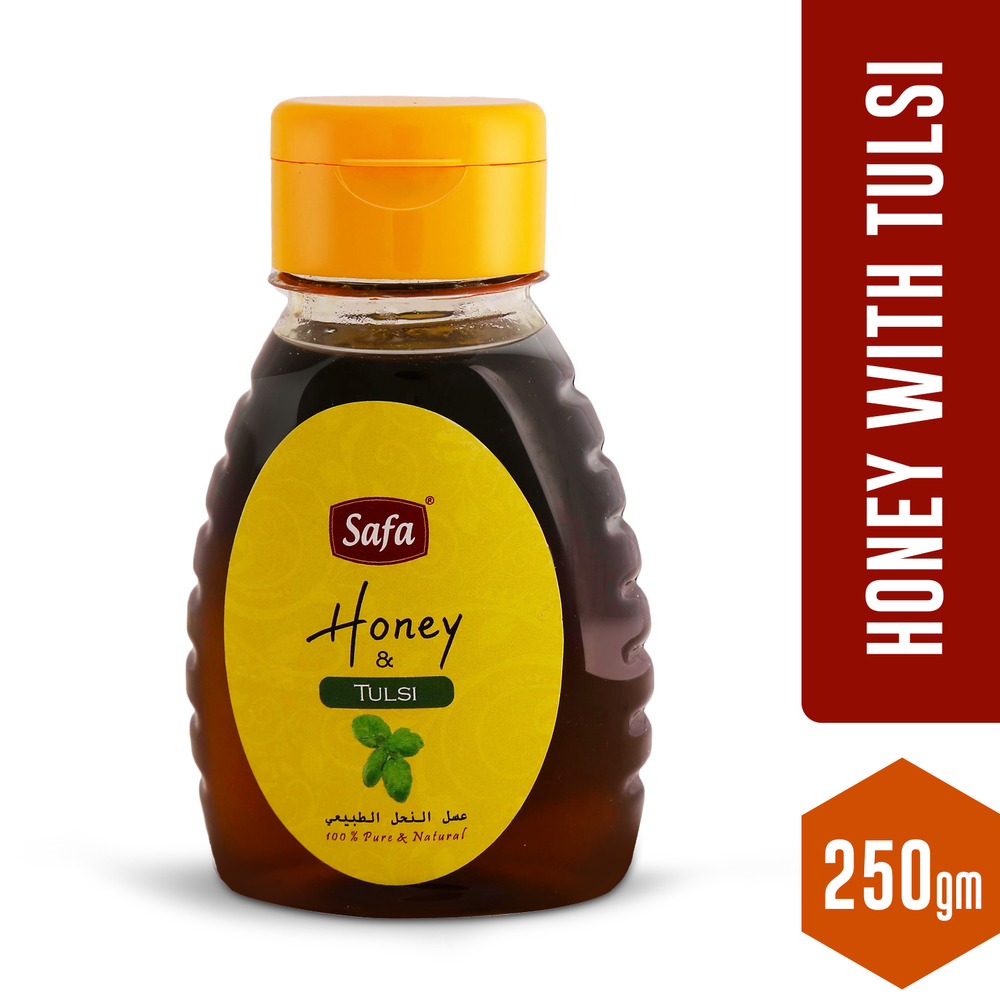 Safa Natural Honey, Tulsi Tulsi Honey, Packaging Size: 250 G, Packaging Type: Flip Top Pet Bottle img