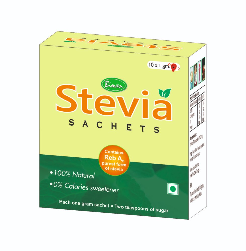 Bioven Stevia Sachets, Non prescription, 10x3gm Sachet img