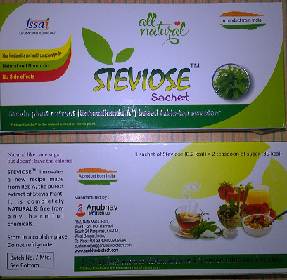 Steviose Stevia Sachet, 1g img