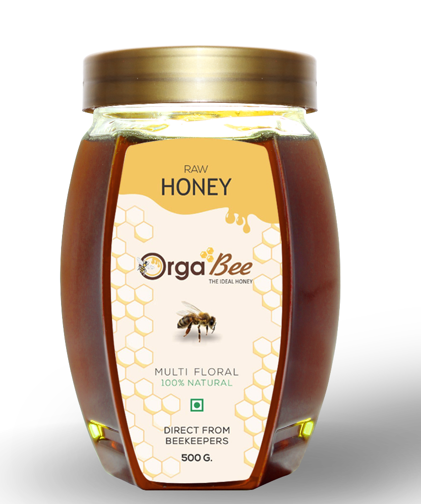 Orga bee Multi Floral Honey, Packaging Size: 500 Gm 250gm, Packaging Type: Bottle img