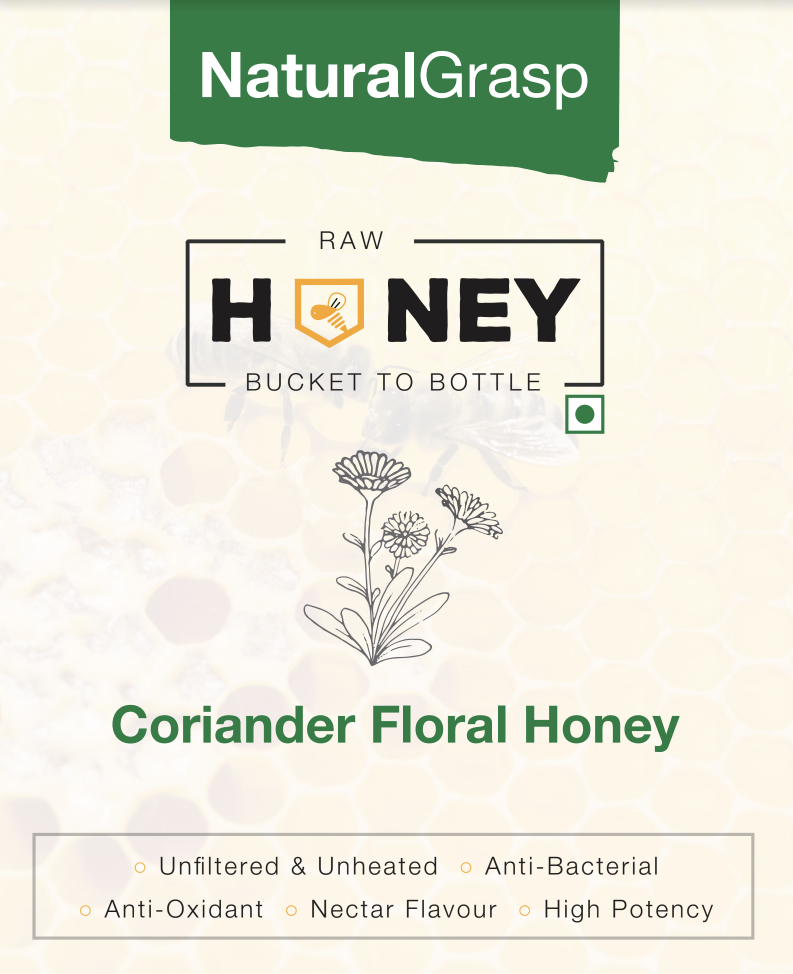 Naturalgrasp Coriander Floral Honey, 1Kg, Non prescription