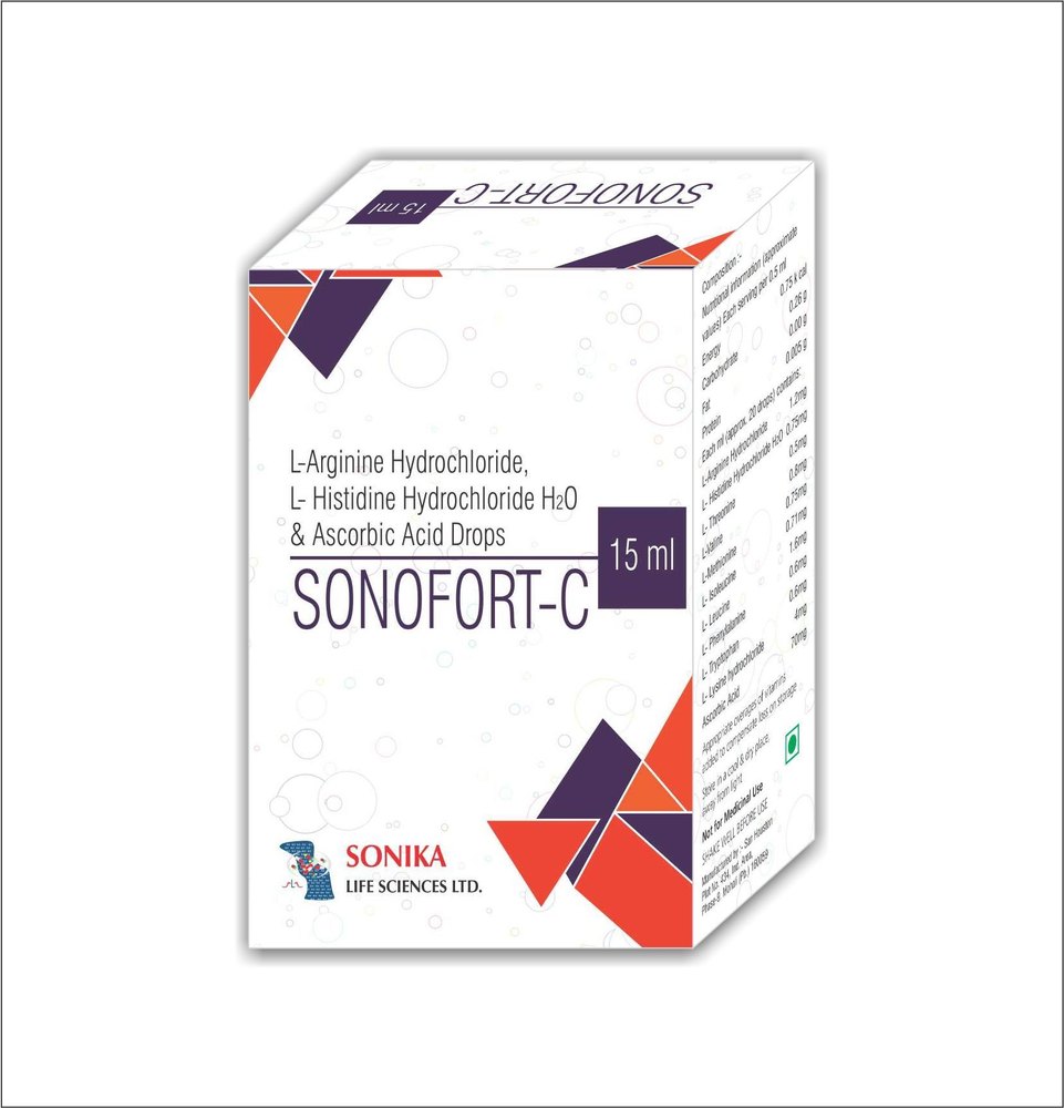 Sonofort-C L-Arginine L-histidine Ascorbic Acid Drops, Packaging Type: Bottle