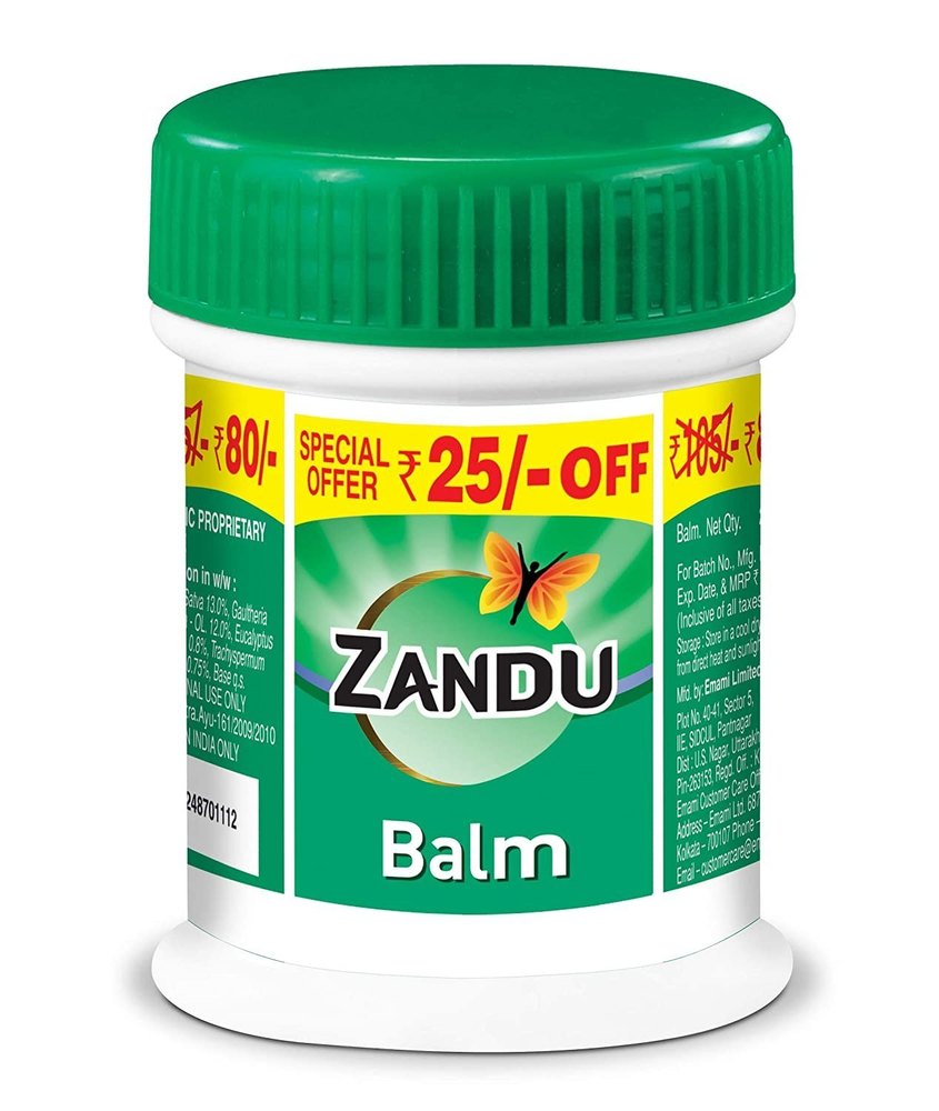 25ml Zandu Balm, For Personal, Packaging Type: Bottle