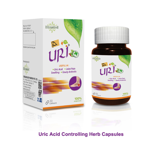 Uric Acid Controlling Herb Capsules, Packaging Type: Bottle, Grade Standard: Medicine Grade