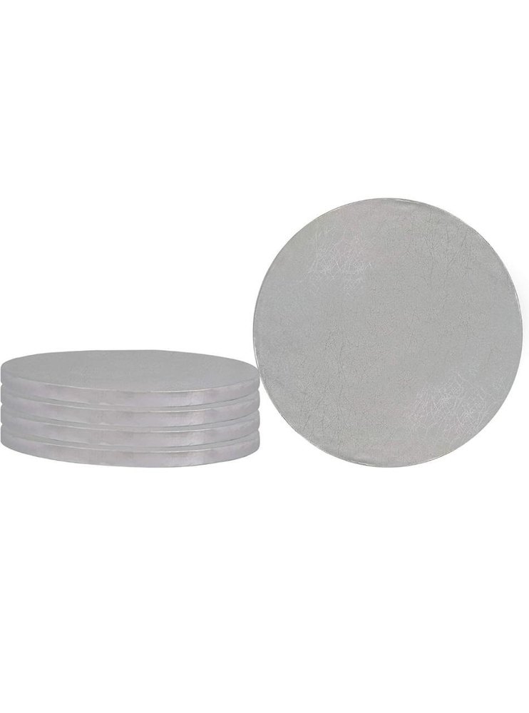 Silver Cardboard Cake Drum Board, For Bakery, Size: 175-500 Mm