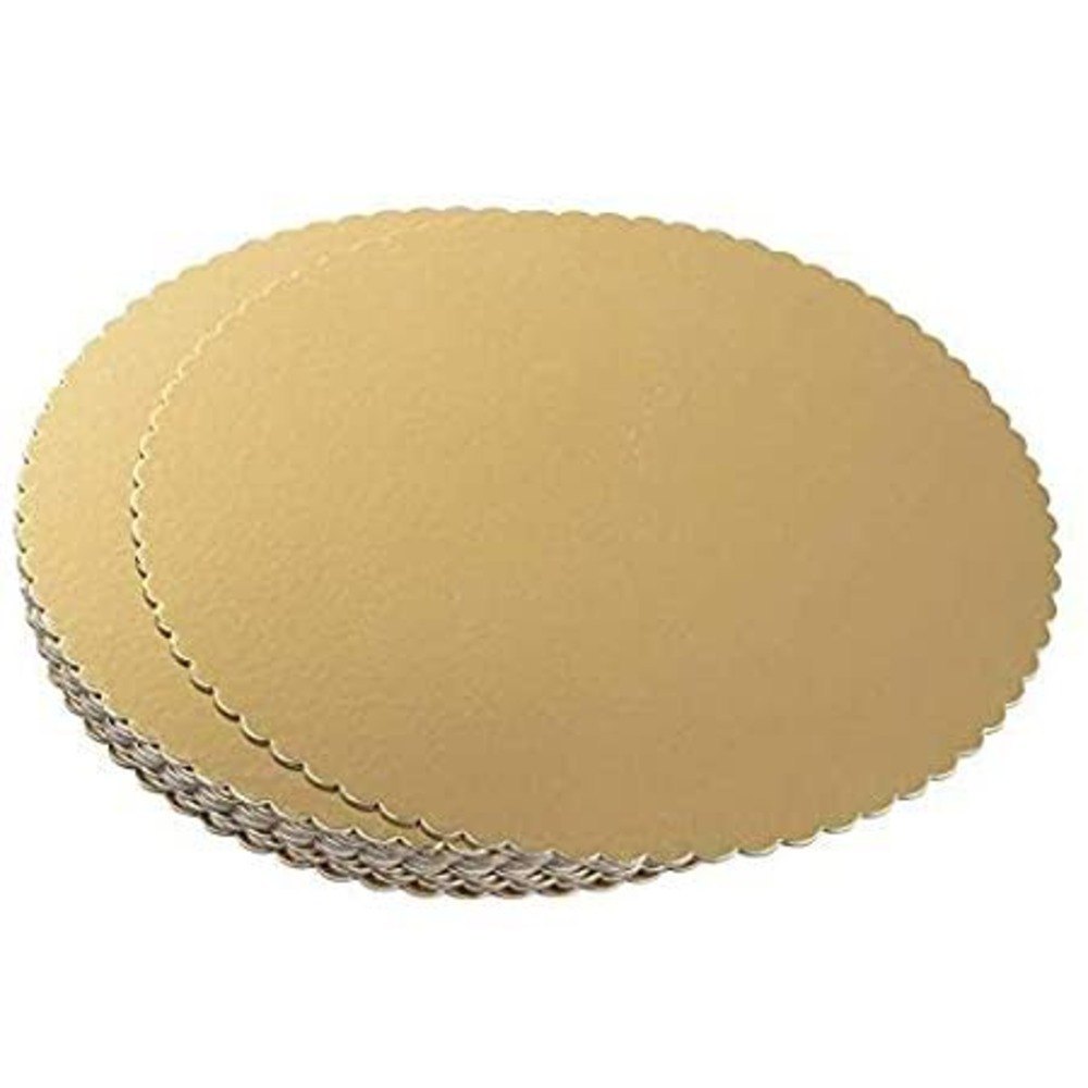 Round Golden Cake Base Board, Size: 8 Inch