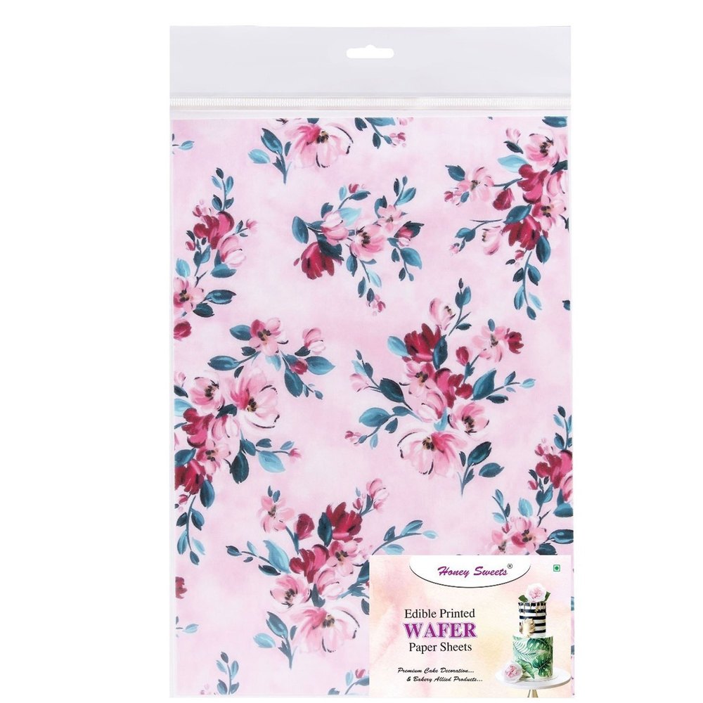 Vanilla Pink Cake Printed Edible Wafer Paper Sheets