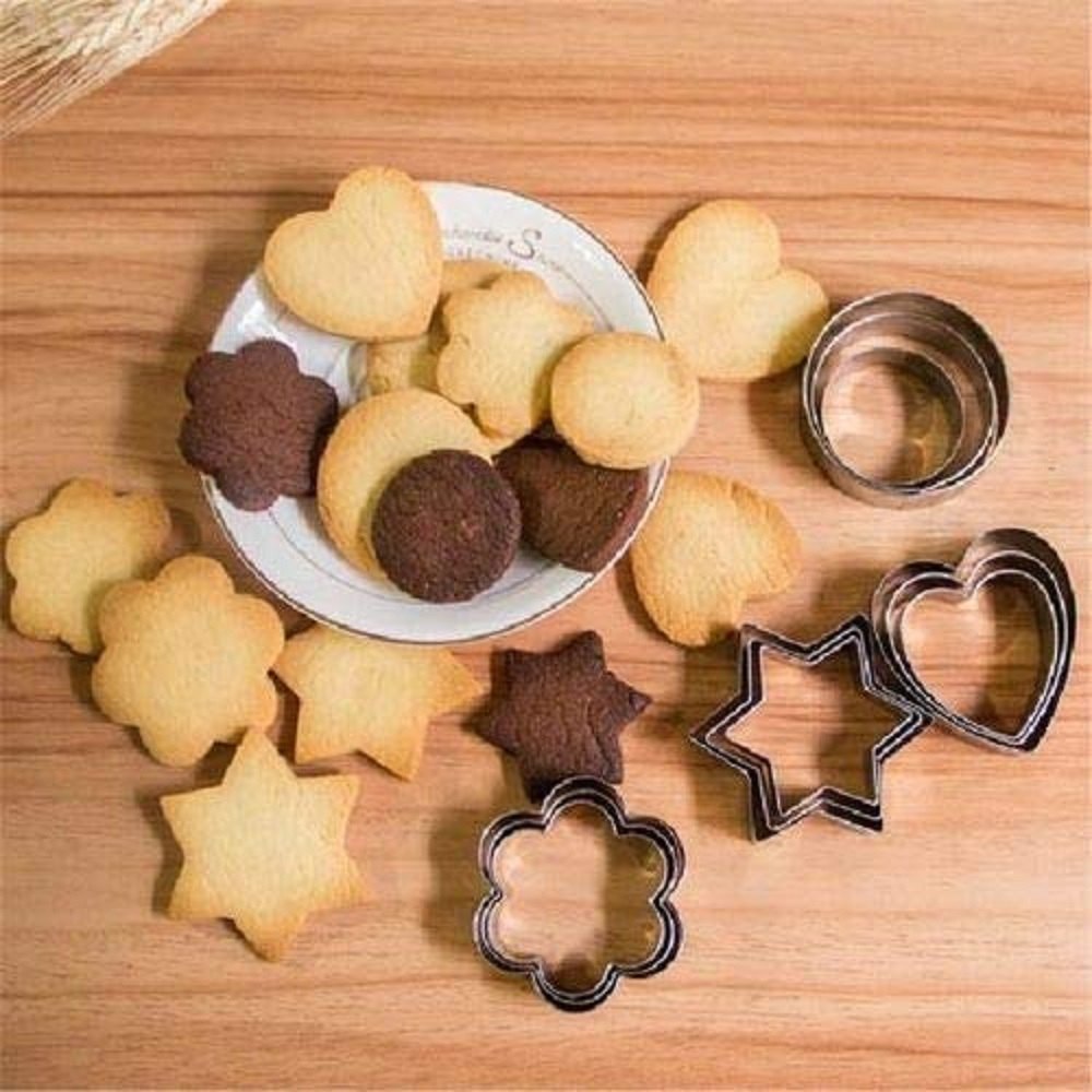 Silver Stainless Steel SS Cookie Cutter Set, For Kitchen