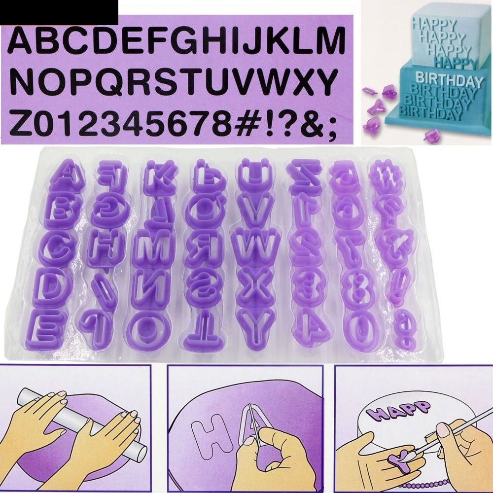 Purple Plastic Alphabet Cutter, For To Cut Cookies