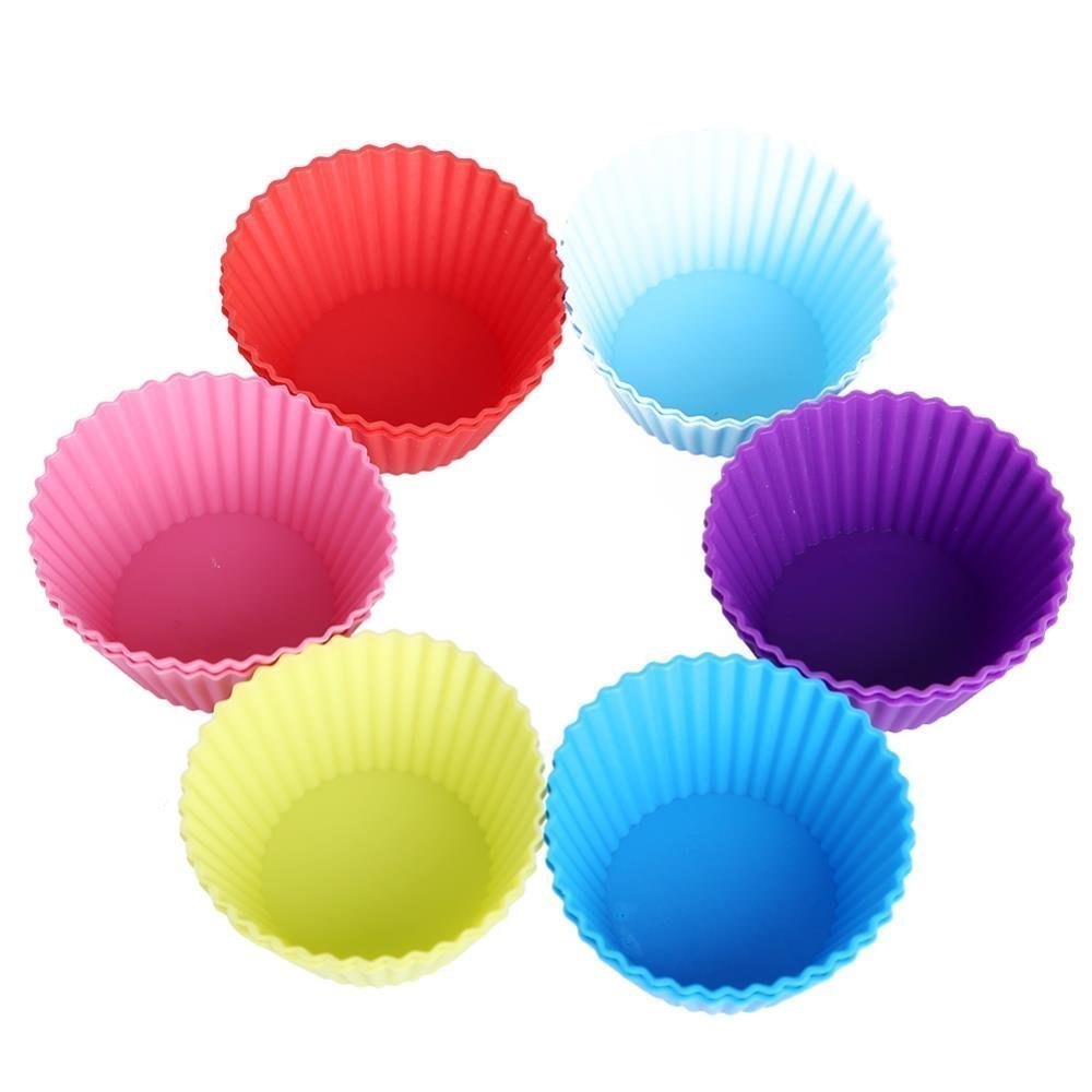 Multicolor Round Silicone Baking Cup Set, Muffing Cup For Cake, Size: Free Size