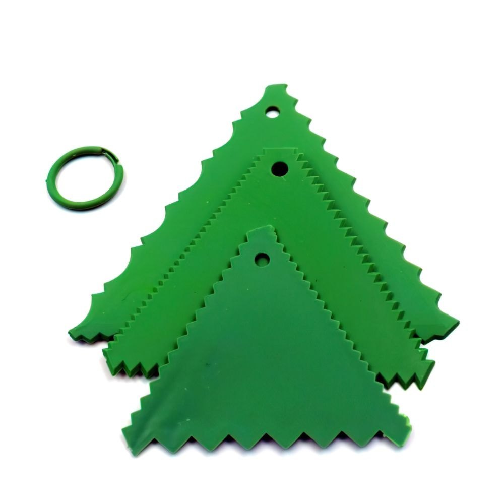 Acrylic Triangle Green Plastic Cake Scraper