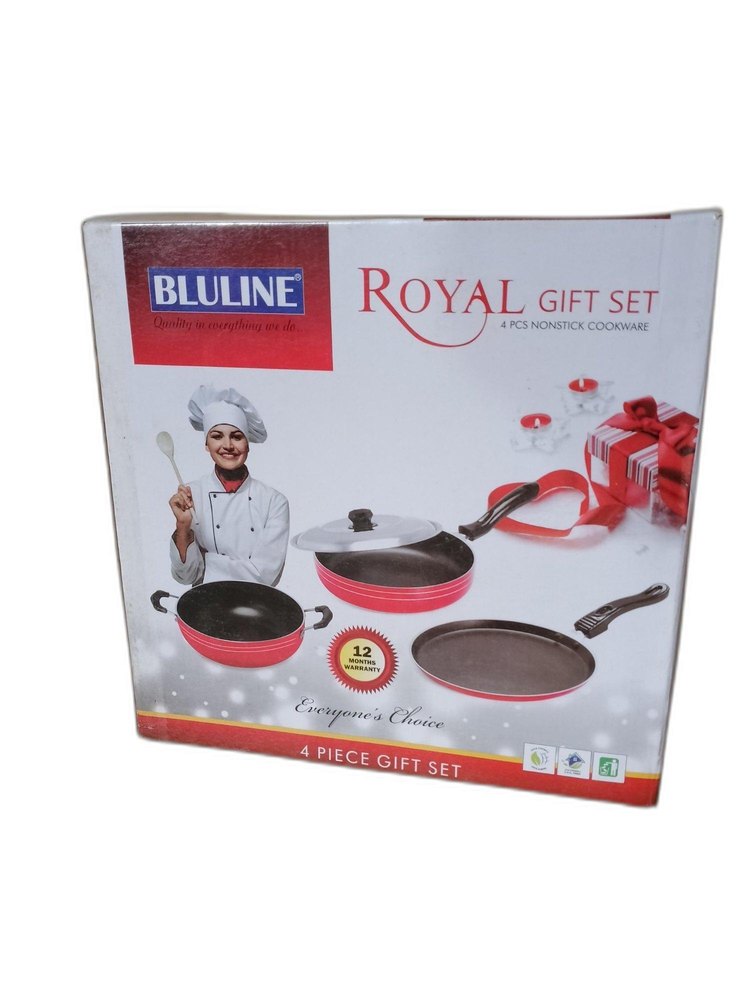 Aluminium Black Blueline 4 Piece Non Stick Cookware Gift Set