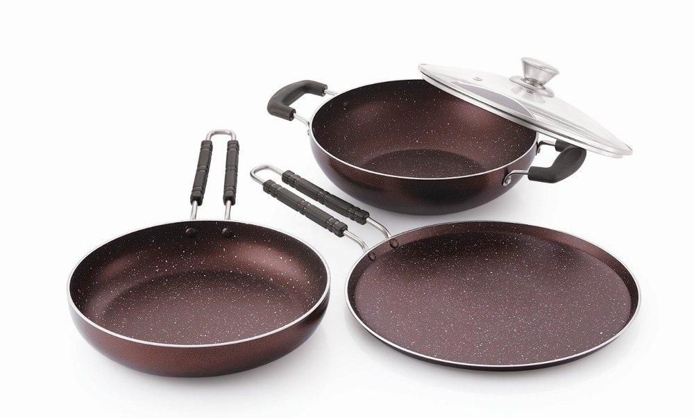 Aluminium Black Non Stick Set, For Home