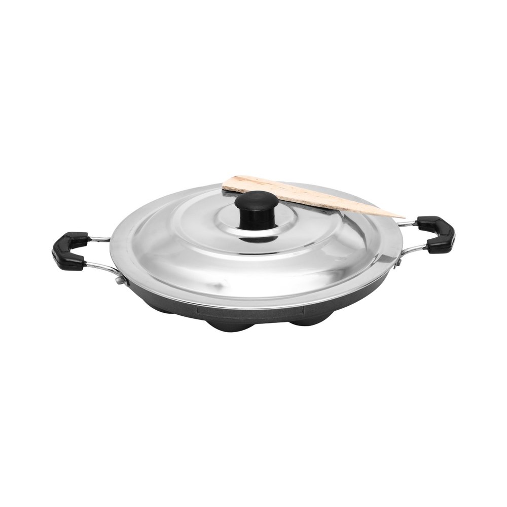 2 Layer Non-stick Cookware Summit Non Stick Appam Patra, Capacity: 12 Scoops, Size: Big