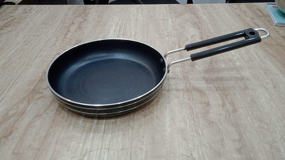 Red Aluminium Non Stick Fry Pans, For Home, Size: 10-12