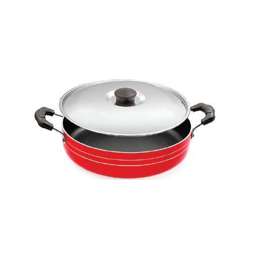 Aluminium Round Non Stick Deep Kadai, For Very Easy