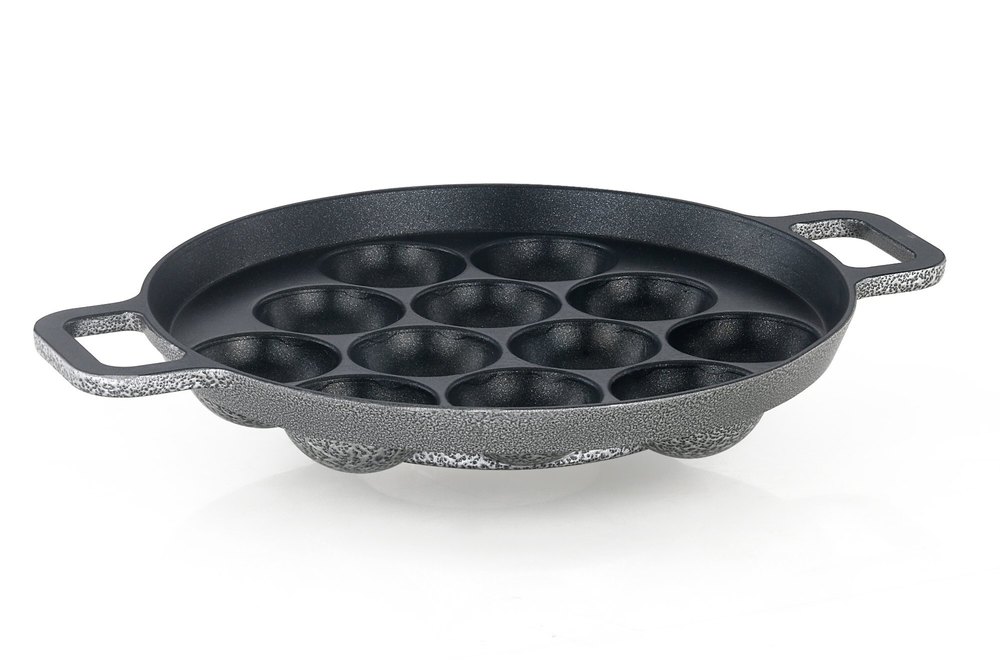 Aluminium Black Non Stick Paniyarakkal pan, For Home, Size: 7pits, 9pits And 12 Pits