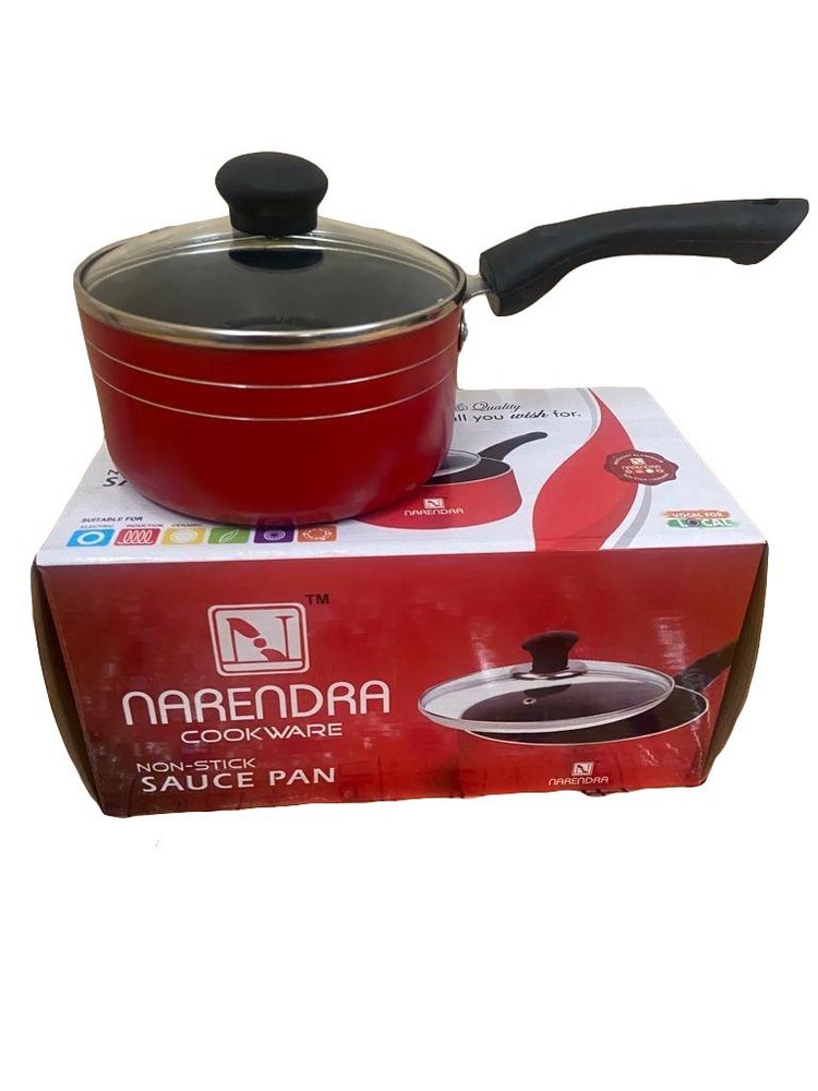 Narendra Aluminium Non Stick Sauce Pan, Capacity: 3L, Size: Medium