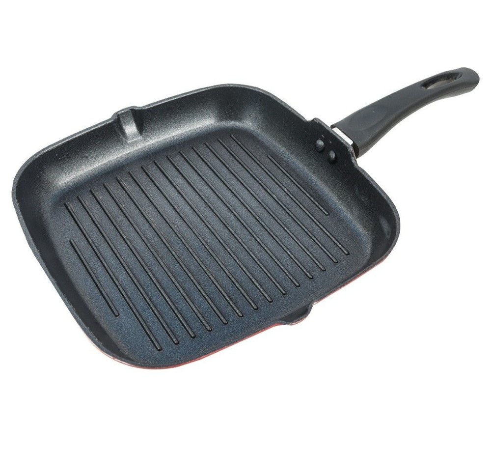 Black Aluminium Non Stick Grill Pan