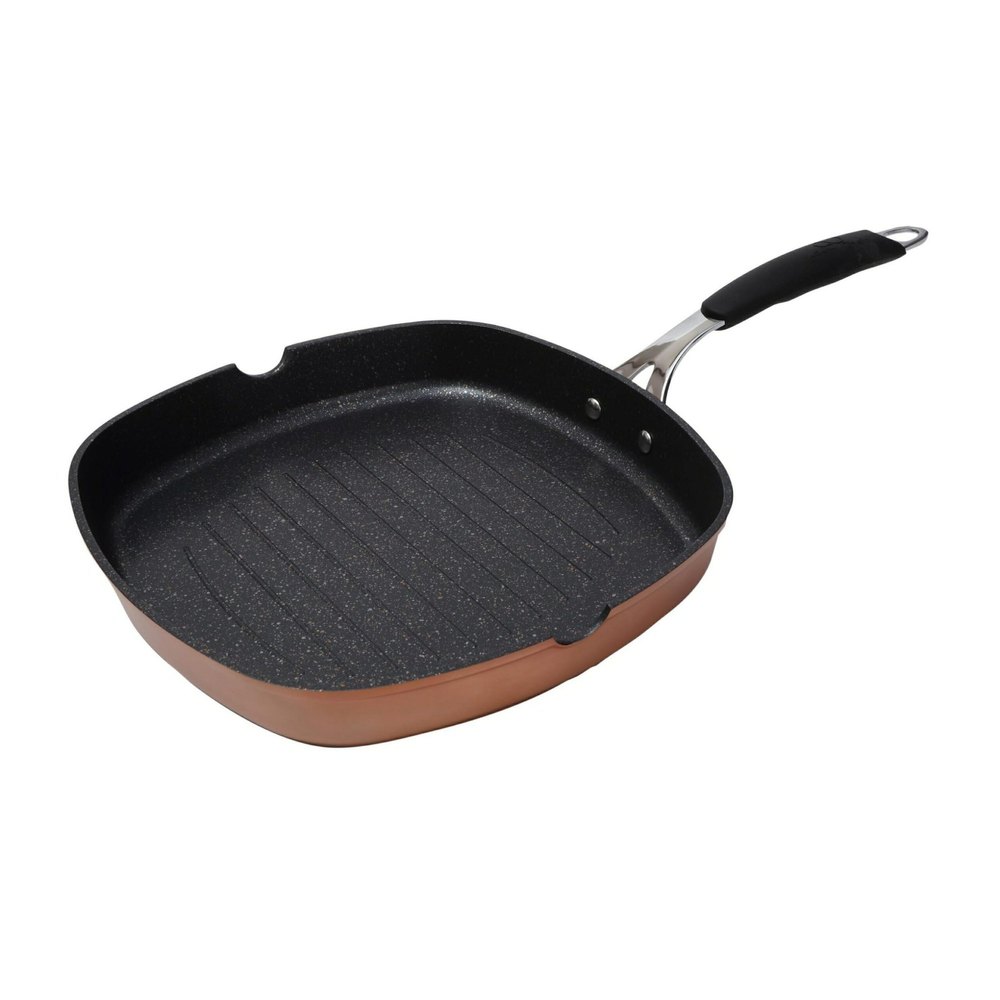 Black Aluminium Bergner Infinity Chefs Non Stick Grill Pan