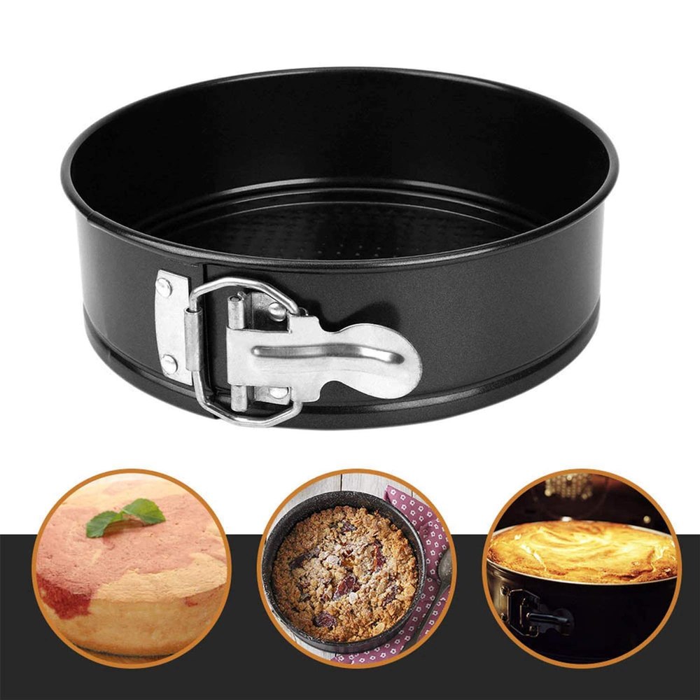 Black Springform Nonstick Coating Tin Carbon Steel Cake Mold for 500 Gms, For Home, Size: 17.8 X 17.8 X 6.4 Cm img