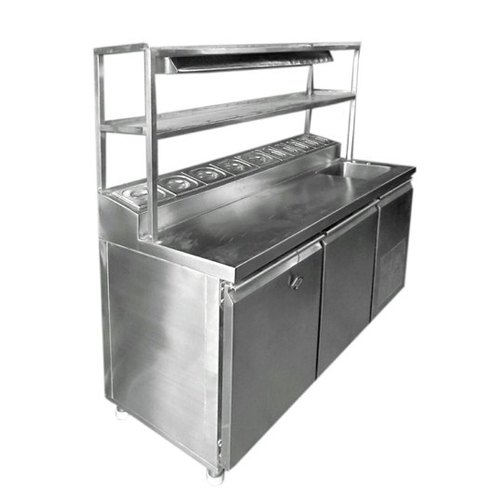 Rectangular Stainless Steel Pizza Make Line, for Hotel