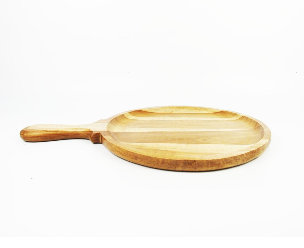 Bouto Handcrafted Wooden Pizza Pan/Plate Board. Suitable For Kitchen, Dining Room And Baking.