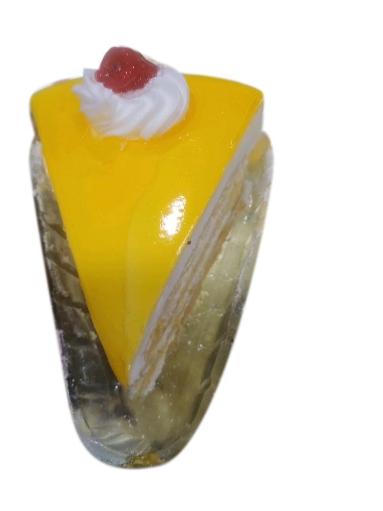 Yellow, White Mango Flavored Pastry