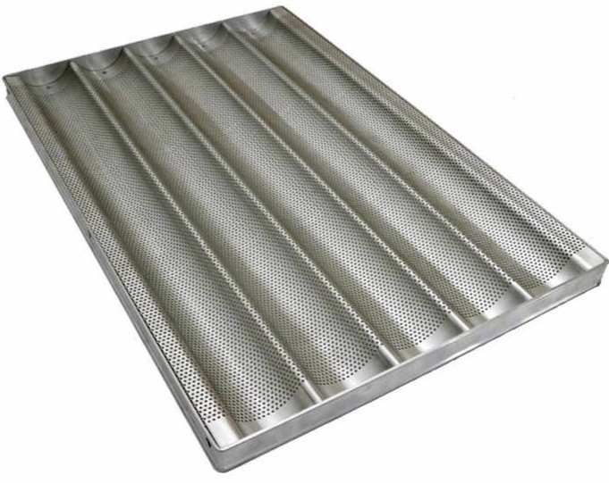 Stainless Steel French Bread mould baguette tray, Thickness: 0.5, Size: 23.5 X 15.5 Inches