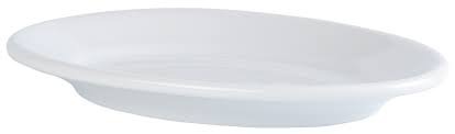 White Acrylic Oval Plate