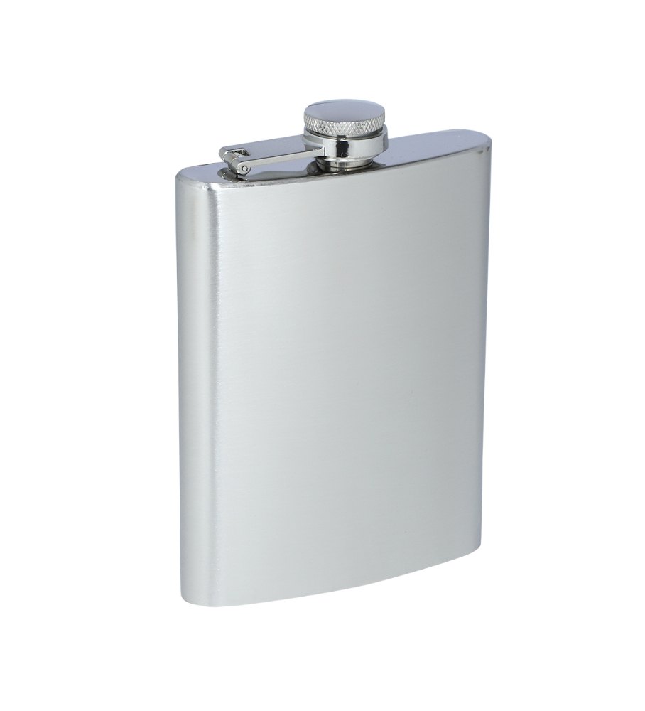 Silver Plain Stainless Steel Hip Flask, Thickness: 2.2 Cm, Size: 14 Cm X 9.5 Cm