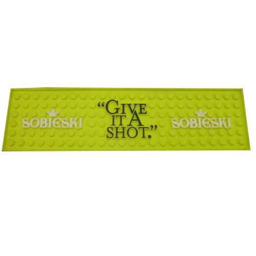 Green Silicone Bar Mat Logos