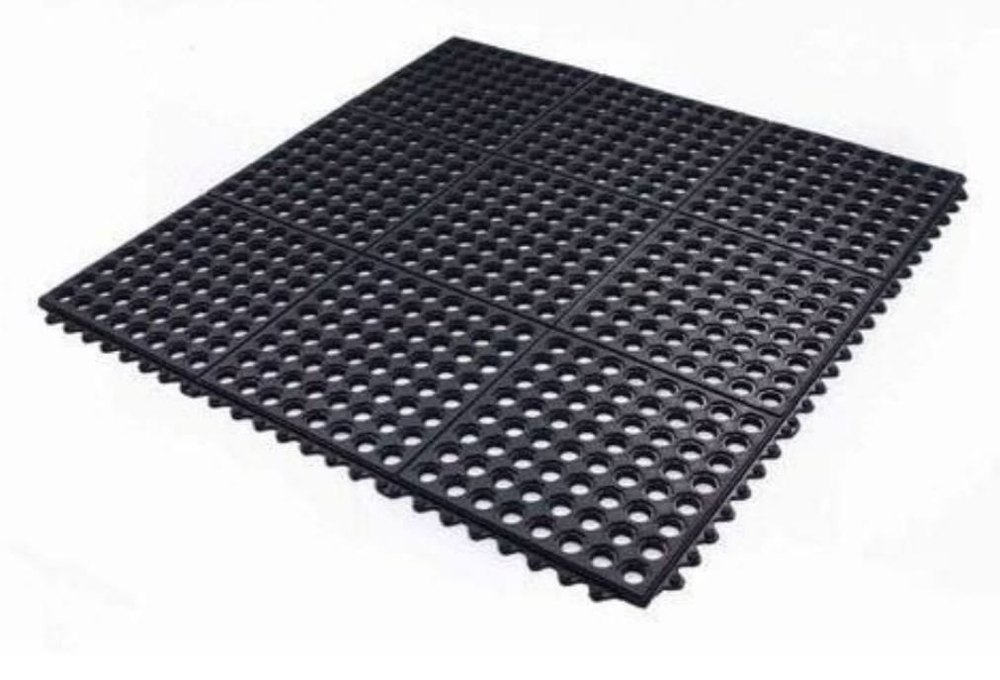 Black Restaurant Rubber Mats / Bar Mat, Packaging Type: Pallety