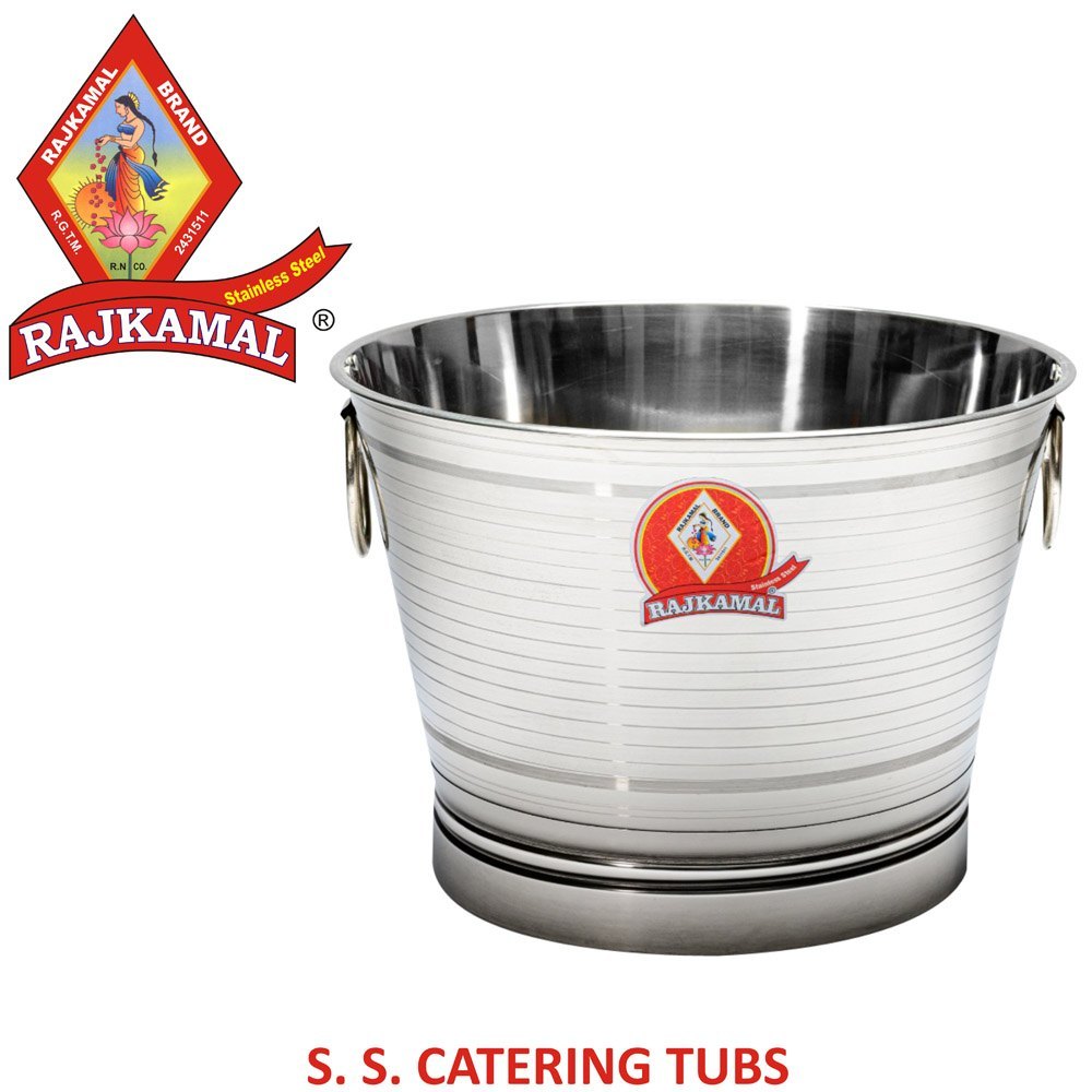 Polished Stainless Steel Party Tub, 15 L