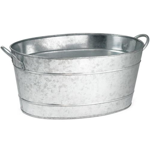 Sunbeam Exports Galvanized Steel Oval Beverage Tub