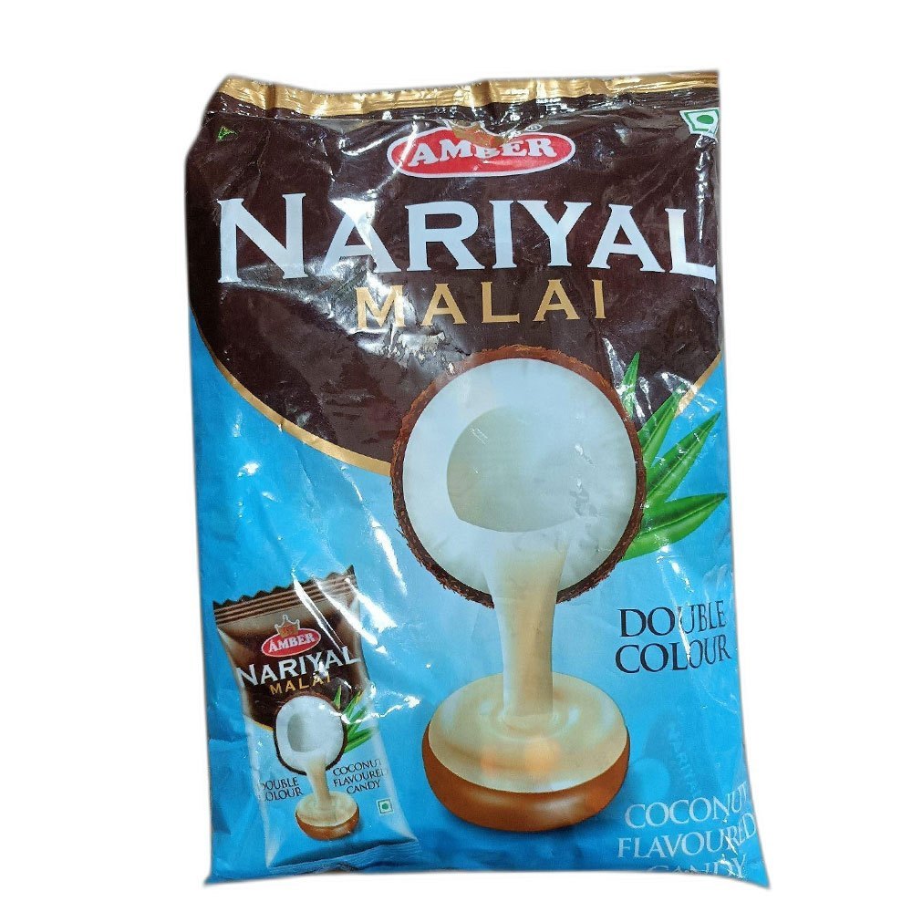 Coconut Round Amber Nariyal Malai Candy, Packaging Type: Packet, Packaging Size: 50 Pieces img